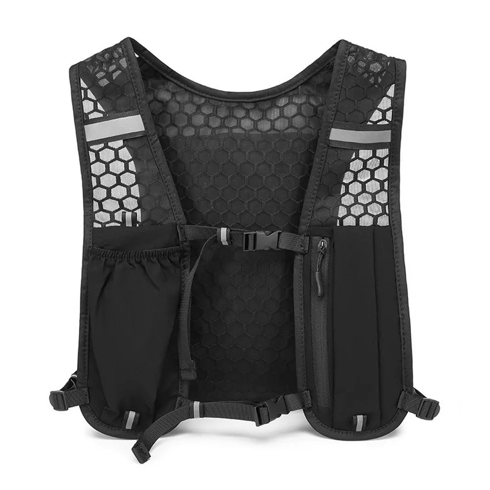 Chaleco de Hidratación para Correr, Ajustable, Ligero y Reflectante, para Hombres y Mujeres, Ideal para Maratón