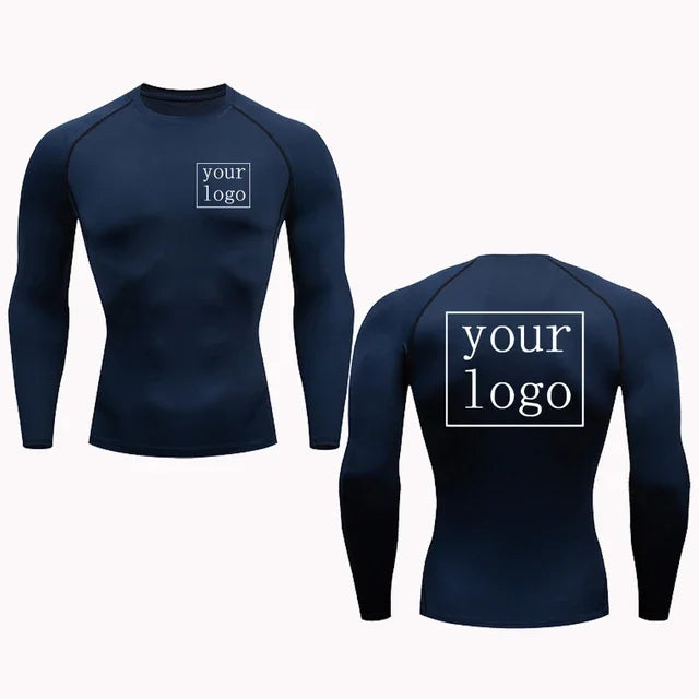 Nueva camiseta de compresión personalizada con logotipo de tu diseño, camisetas con estampado de diseño Original para hombres y mujeres, camiseta de secado rápido para correr, entrenamiento, gimnasio