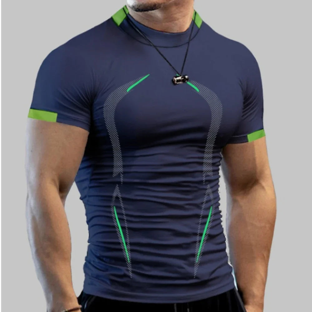 Nueva ropa deportiva de verano, camiseta transpirable para gimnasio, camiseta para correr de secado rápido para hombre, camisetas de entrenamiento para hombre, camisetas deportivas para correr