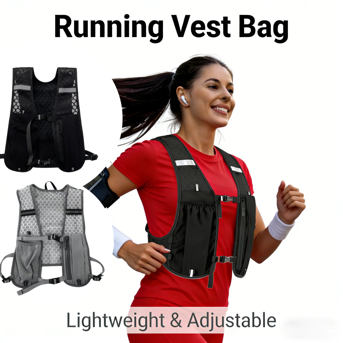 Chaleco de Hidratación para Correr, para Hombre y Mujer, Resistente al Agua, Transpirable, Mochila para Correr, Senderismo, Ciclismo, Carreras de Montaña, Maratones