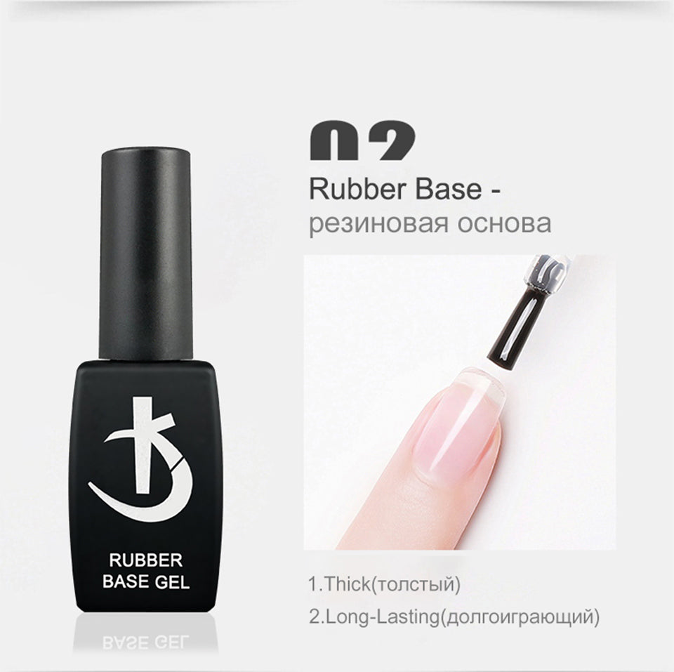 KODI JYJ Base y Top Coat para Esmalte en Gel, Primer sin Ácido, Barniz Híbrido Semipermanente, Top Coat Mate, Base de Goma Gruesa para Uñas