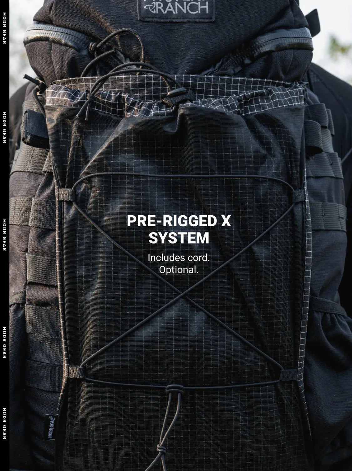 [HODRGEAR] Mochila Modular Kangaroo Pouch Expandible 6L Ultraligera 58g Gridstop para Senderismo y Trekking UL Gear Beaver Tail