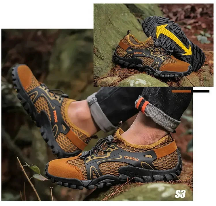 Zapatos resistentes al desgaste para Hombre, zapatillas de senderismo, Jogging, Trekking, rápido, al aire libre, Invierno, antideslizantes