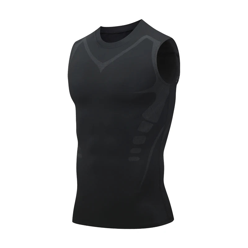 Camiseta de Compresión sin Mangas para Hombre, Ropa Deportiva de Secado Rápido con Estampado, Chaleco Deportivo Masculino para Fitness, Culturismo y Entrenamiento Muscular