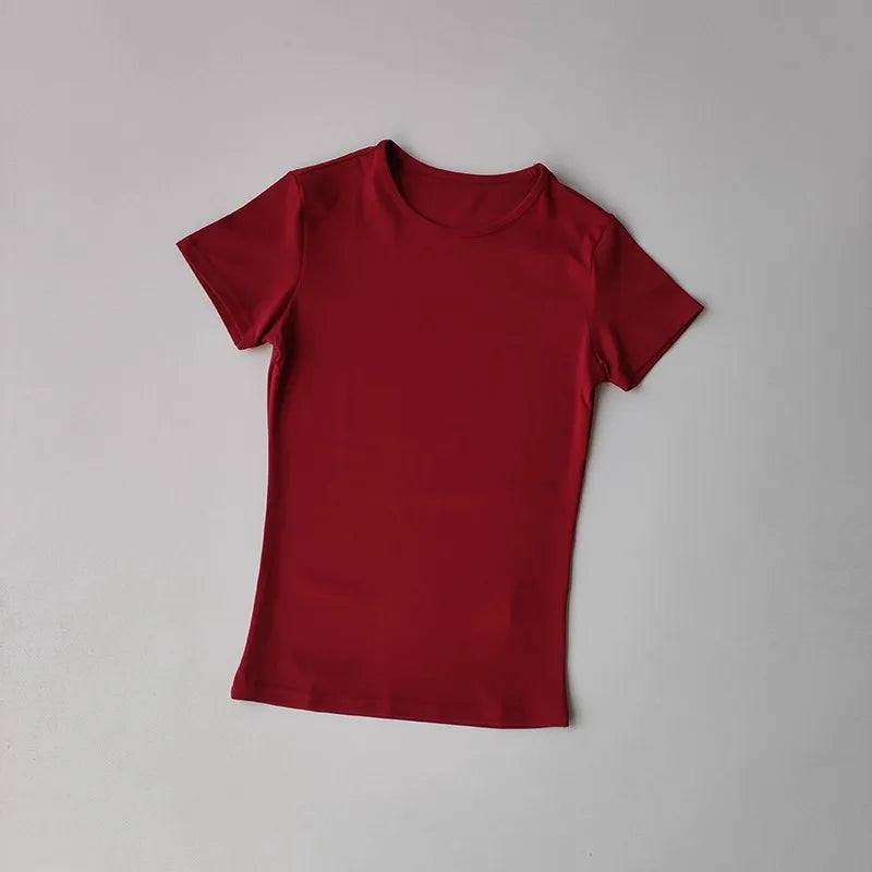Camiseta deportiva al aire libre para mujer, ropa de Yoga, camiseta de Fitness, camiseta para correr de secado rápido, Top de entrenamiento, ropa deportiva femenina, ropa de ejercicio
