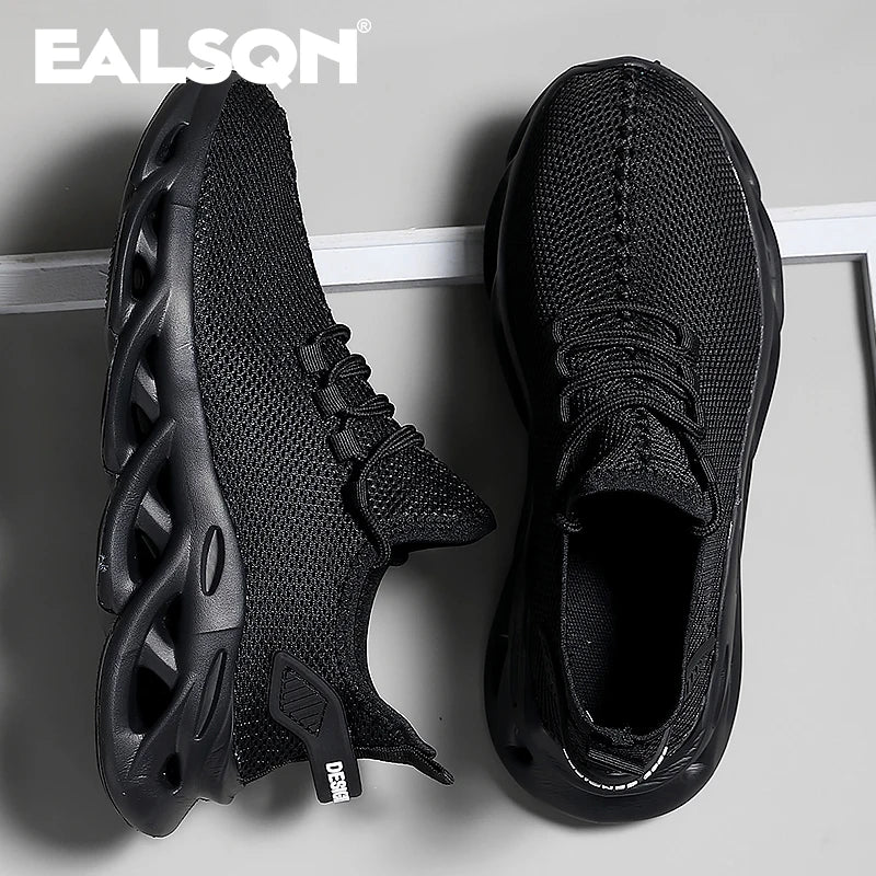 Zapatillas deportivas para hombre, zapatillas deportivas negras para correr, zapatillas informales, color marrón, malla transpirable para exteriores, tenis negros ligeros con absorción de impacto para mujer