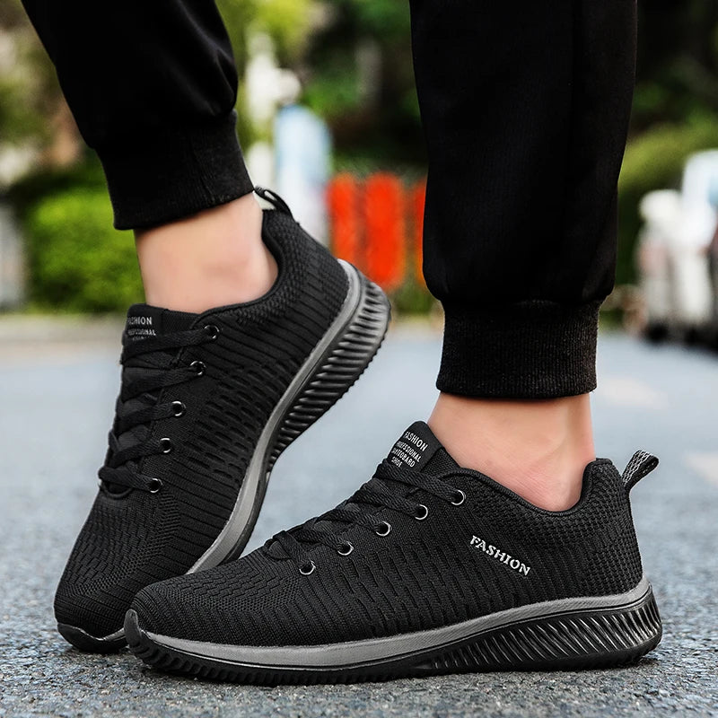 Zapatos de punto para correr para hombre, zapatillas de deporte informales a la moda para hombre, zapatillas deportivas transpirables atléticas para gimnasio, zapatillas ligeras para correr