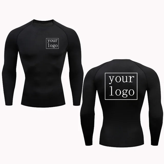 Nueva camiseta de compresión personalizada con logotipo de tu diseño, camisetas con estampado de diseño Original para hombres y mujeres, camiseta de secado rápido para correr, entrenamiento, gimnasio