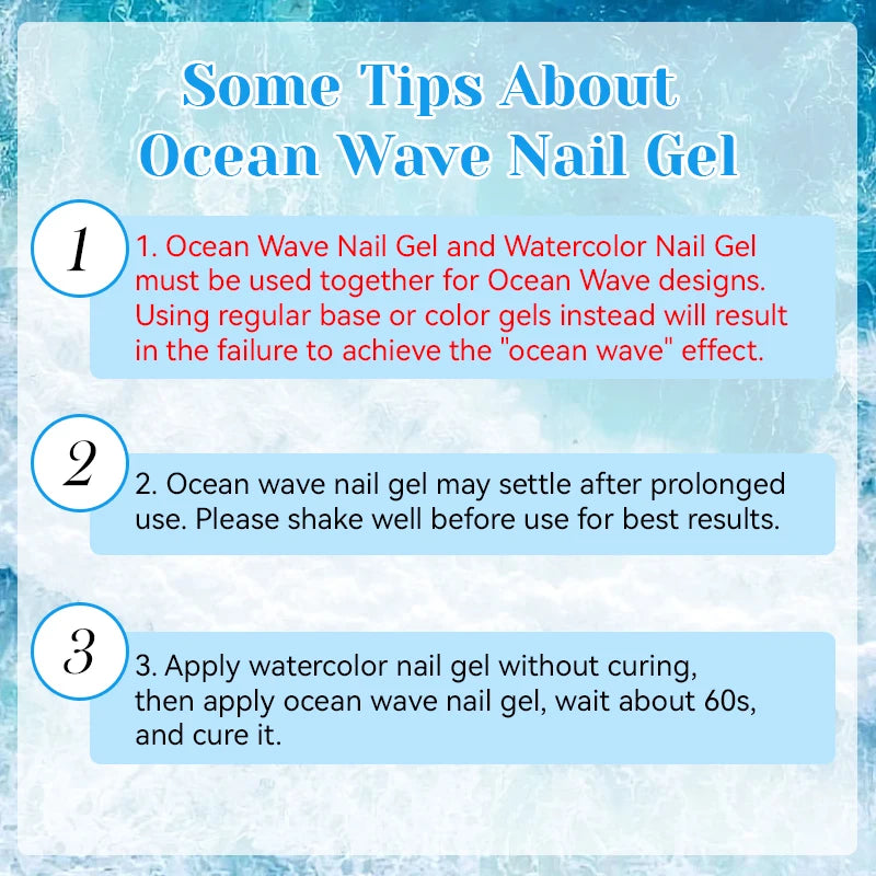 Esmalte de uñas en gel NICOLE DAIRY 15ml, efecto olas de mar, color blanco, para manicura de verano, barniz de uñas UV LED, gel removible para decoración de uñas.