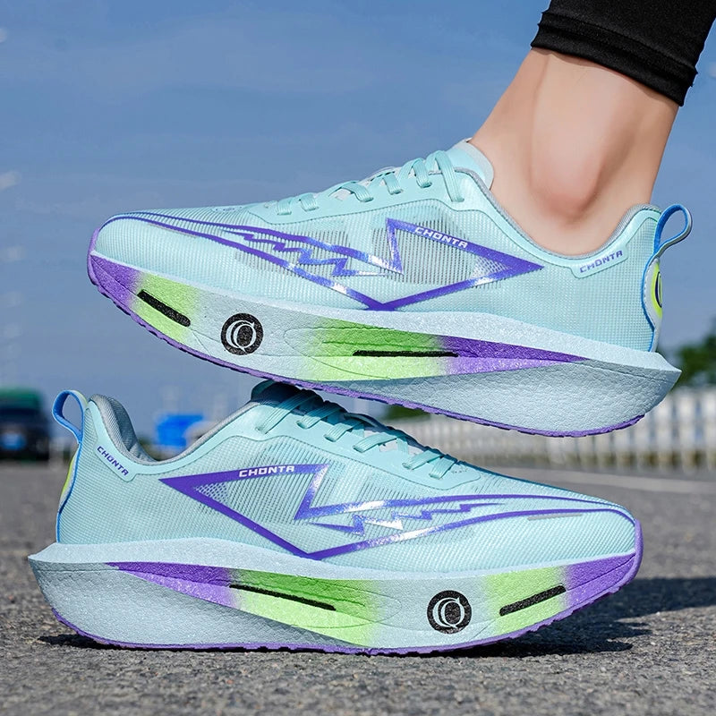 Zapatos deportivos informales y cómodos para hombre, a la moda, con parte superior de tela transpirable, antideslizantes, resistentes al desgaste, suela que absorbe los golpes, zapatos informales con cordones y punta r