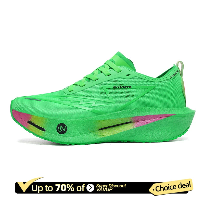 Zapatillas de Running Marathon para Hombre, con Placa de Carbono, Deportivas, Transpirables, Ligeras, Cómodas, Zapatillas Deportivas Chunta para Mujer