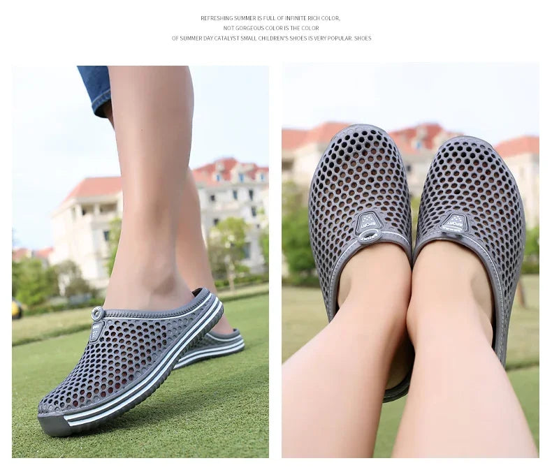 Sandalias cómodas para piscina para hombre, Zapatos de playa al aire libre de verano, zuecos de jardín sin cordones, zapatillas informales para ducha de agua, Zapatos Unisex