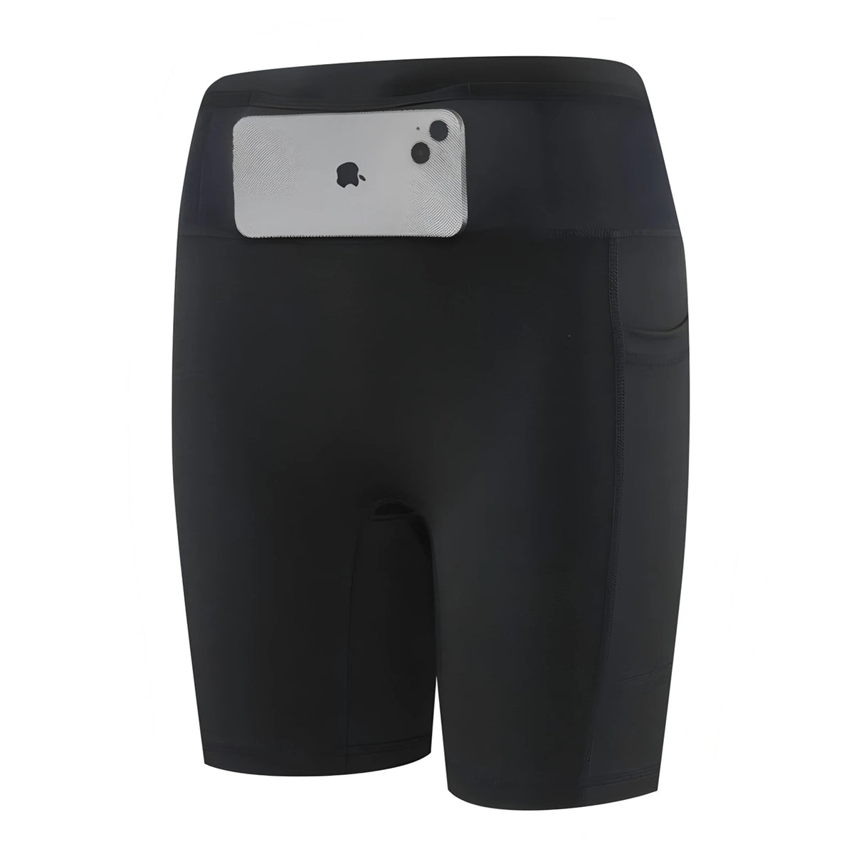 Pantalones Cortos de Running para Hombre con Riñonera, Compresión, Mallas Deportivas para Yoga, Fitness, Deporte al Aire Libre, Secado Rápido