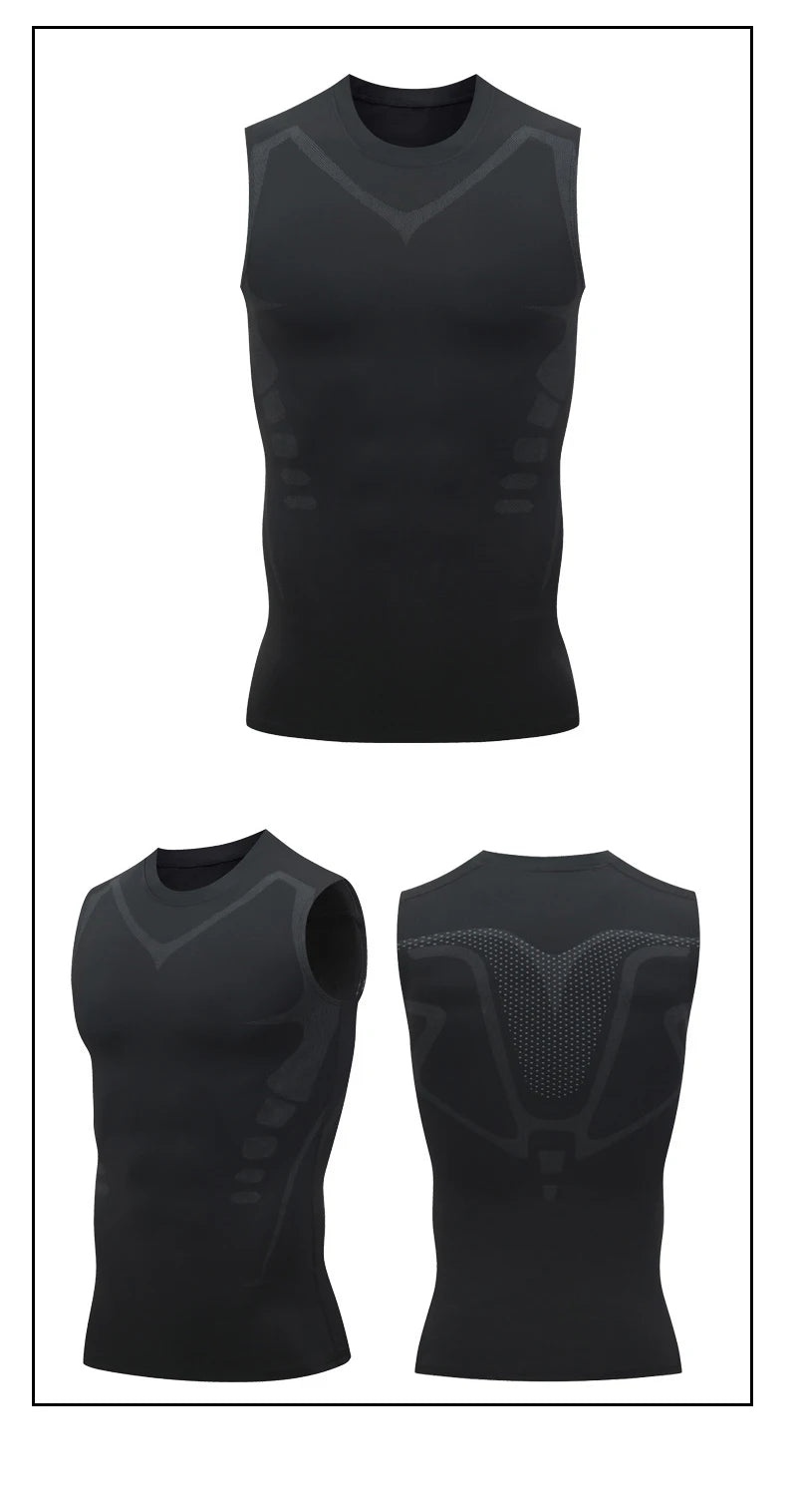 Camiseta de Compresión sin Mangas para Hombre, Ropa Deportiva de Secado Rápido con Estampado, Chaleco Deportivo Masculino para Fitness, Culturismo y Entrenamiento Muscular