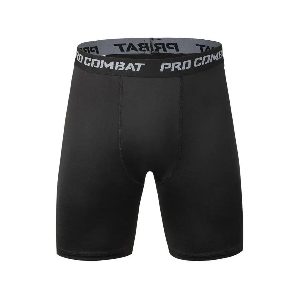 Mallas deportivas para hombre, medias de compresión elásticas para Fitness, secado rápido, pantalones cortos elásticos de entrenamiento para correr