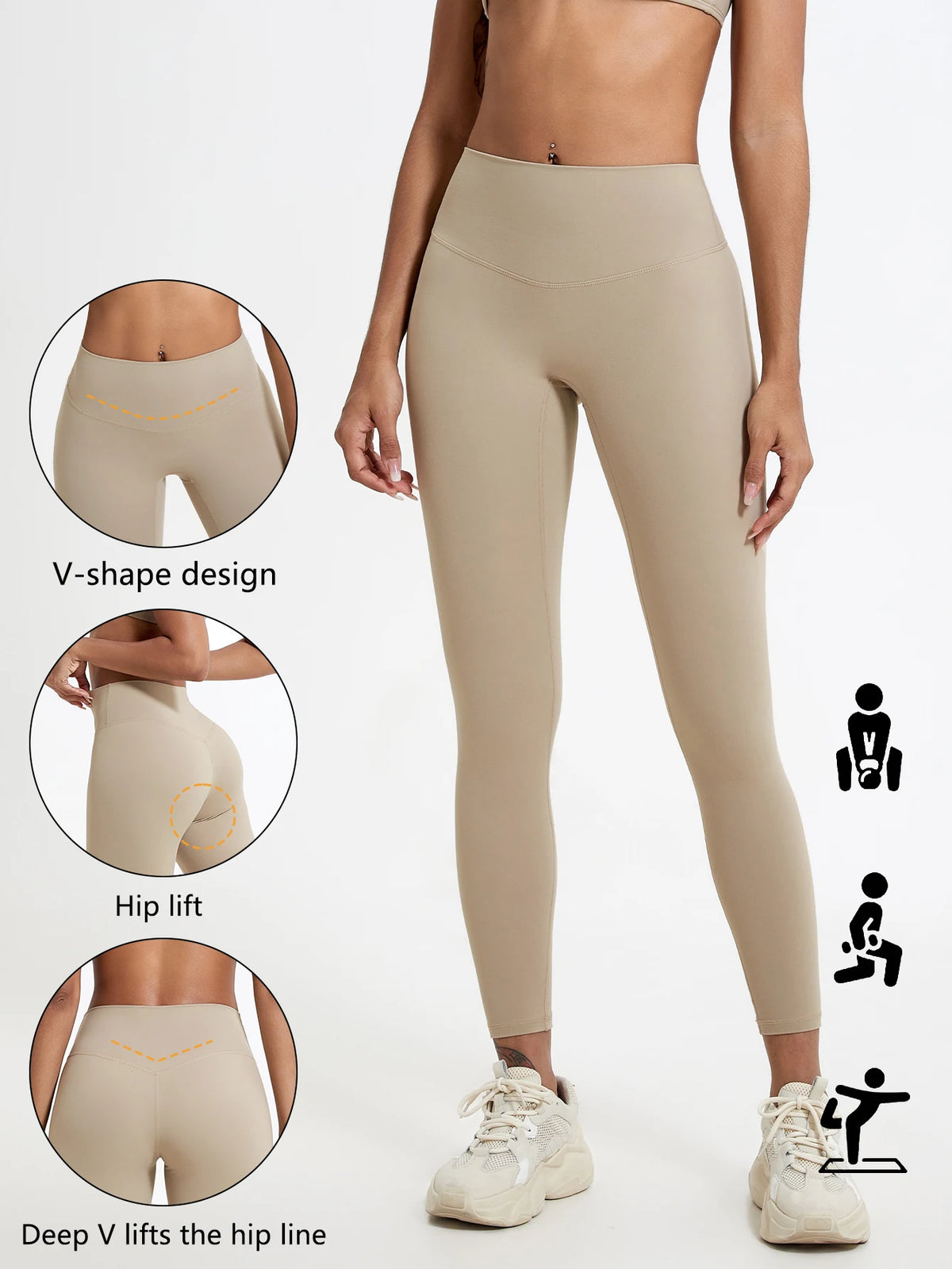 Leggings Deportivos Hearuisavy de Verano, Súper Suaves, de Cintura Alta, para Gimnasio, Yoga, Correr, Entrenamiento, con Efecto Push-Up, para Mujer