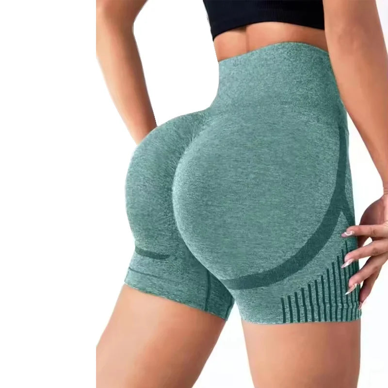 Pantalones cortos de Yoga para mujer, pantalones cortos de entrenamiento de cintura alta, Fitness, Yoga, levantamiento de glúteos, Fitness, Yoga, gimnasio, pantalones cortos para correr, ropa deportiva