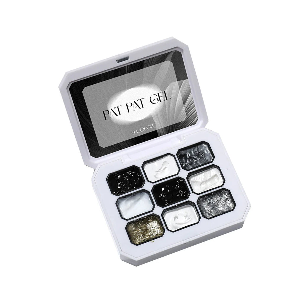 1 unidad de Gel de Uñas Sólido Blanco y Negro, Gel para Patting, Gel de Yeso, Color Sólido Y2K, Brillo Intenso, Larga Duración, para Uso DIY en Casa y Salón