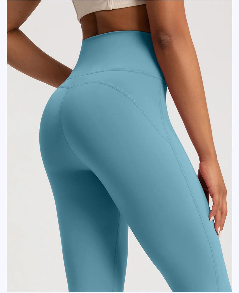 Mallas de Yoga de gama alta, pantalones de Yoga ajustados, pantalones de pierna ancha de cintura alta, pantalones transpirables para gimnasio, mallas deportivas informales con campana para mujer
