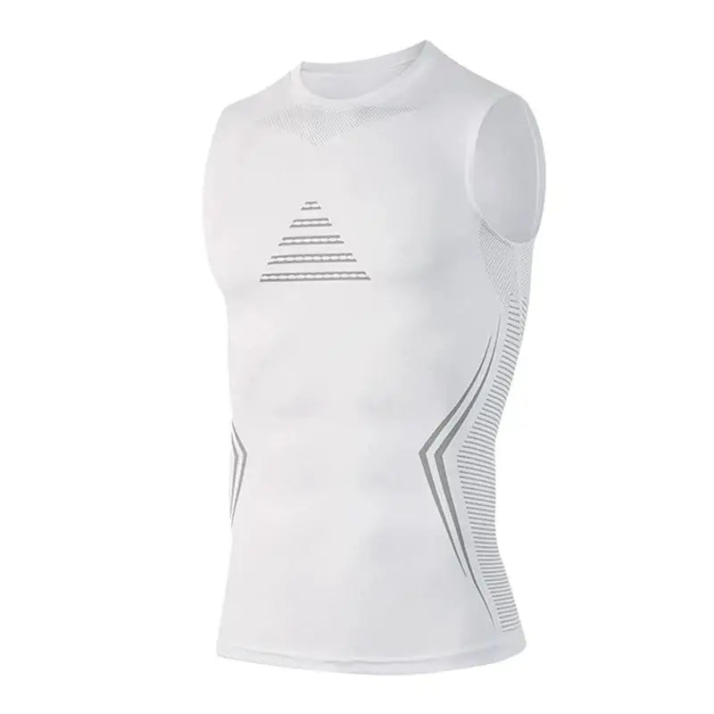 Camiseta de Compresión sin Mangas para Hombre, Ropa Deportiva de Secado Rápido con Estampado, Chaleco Deportivo Masculino para Fitness, Culturismo y Entrenamiento Muscular
