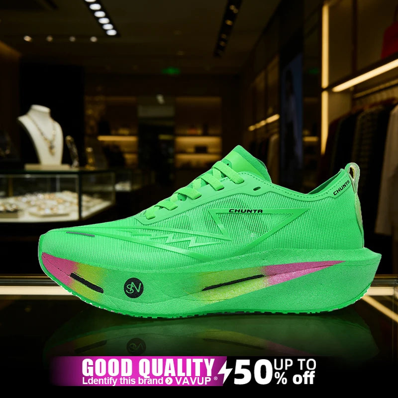 Zapatillas de Running Marathon para Hombre, con Placa de Carbono, Deportivas, Transpirables, Ligeras, Cómodas, Zapatillas Deportivas Chunta para Mujer