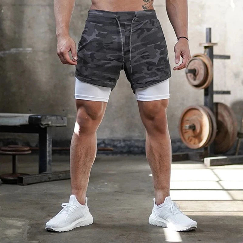 Pantalones Cortos Running Hombre 2 en 1 – Secado Rápido