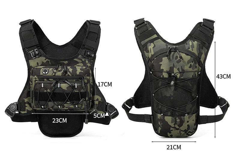 Chaleco de Hidratación para Correr, Ciclismo, Senderismo, Carreras de Bicicleta, Maratón, Bolsa Deportiva Táctica para Hombres y Mujeres, Mochila de Camping
