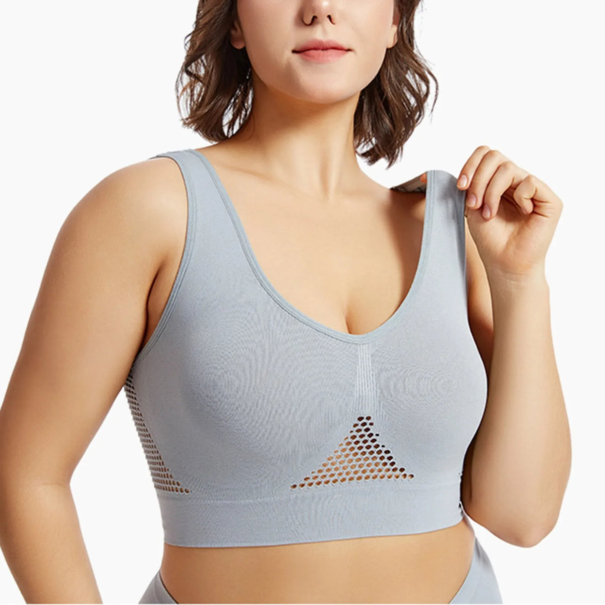 Parte de atrás bonita, Sujetador deportivo a prueba de golpes para correr, Fitness, colección superior antiflacidez, soporte suave, chaleco de Yoga de alta resistencia para mujer