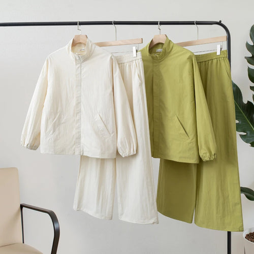 2025 Conjuntos de chaqueta y pantalones de estilo deportivo de otoño para mujer