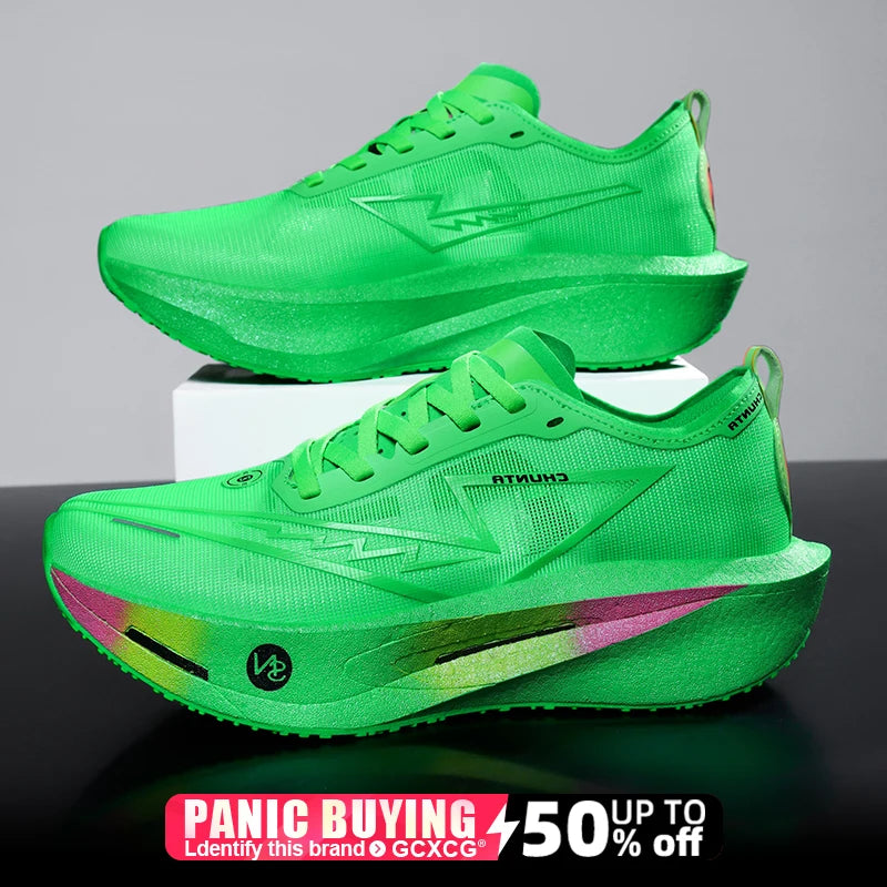 Zapatillas para Correr con Placa de Carbono, Especializadas para Maratón, Deportivas, Transpirables, Ligeras, Cómodas, Antideslizantes, para Hombre y Mujer