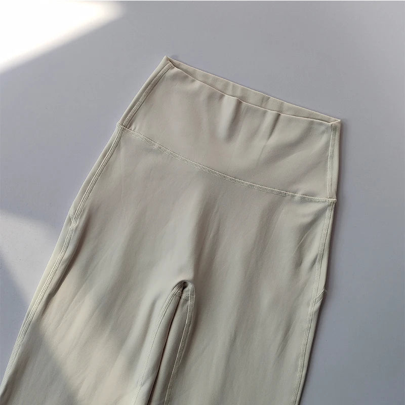 Mallas de Yoga de gama alta, pantalones de Yoga ajustados, pantalones de pierna ancha de cintura alta, pantalones transpirables para gimnasio, mallas deportivas informales con campana para mujer