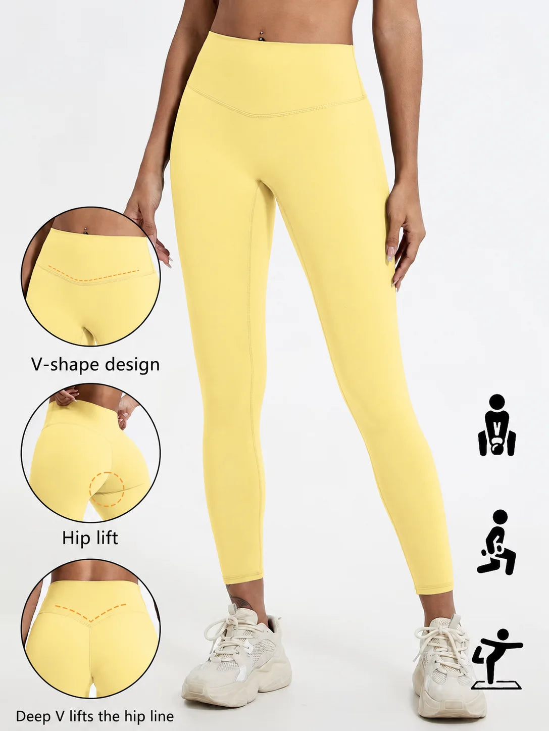 Leggings Deportivos Hearuisavy de Verano, Súper Suaves, de Cintura Alta, para Gimnasio, Yoga, Correr, Entrenamiento, con Efecto Push-Up, para Mujer