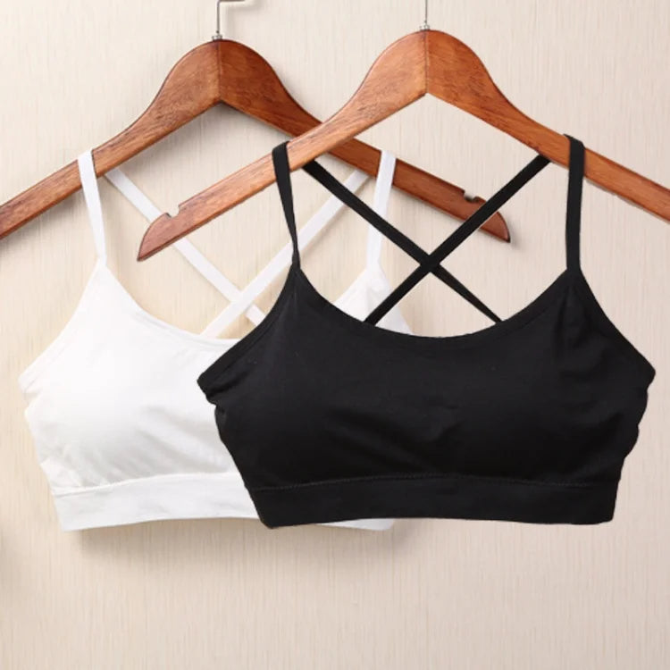 Ropa interior deportiva para mujer, top corto sin costuras para yoga y fitness, con tirantes anchos con letras, cómodo para entrenamiento, ropa deportiva sin aros en la espalda