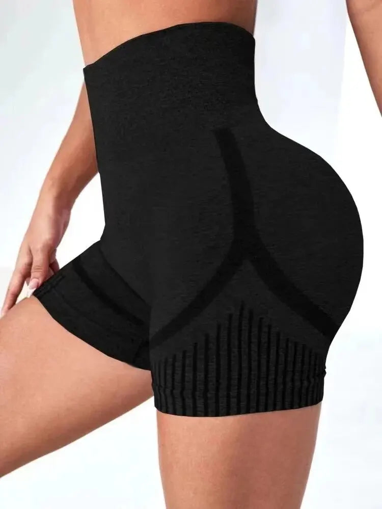 Pantalones cortos de Yoga para mujer, pantalones cortos de entrenamiento de cintura alta, Fitness, Yoga, levantamiento de glúteos, Fitness, Yoga, gimnasio, pantalones cortos para correr, ropa deportiva