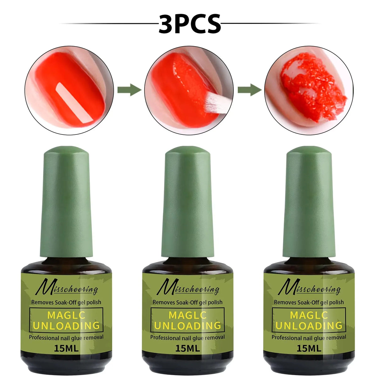 1/2 piezas/juego de removedor mágico de uñas con herramienta de extracción que elimina rápida y fácilmente el esmalte de uñas en gel y el gel de poliuretano sin dañar las uñas