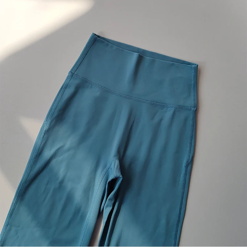 Mallas de Yoga de gama alta, pantalones de Yoga ajustados, pantalones de pierna ancha de cintura alta, pantalones transpirables para gimnasio, mallas deportivas informales con campana para mujer