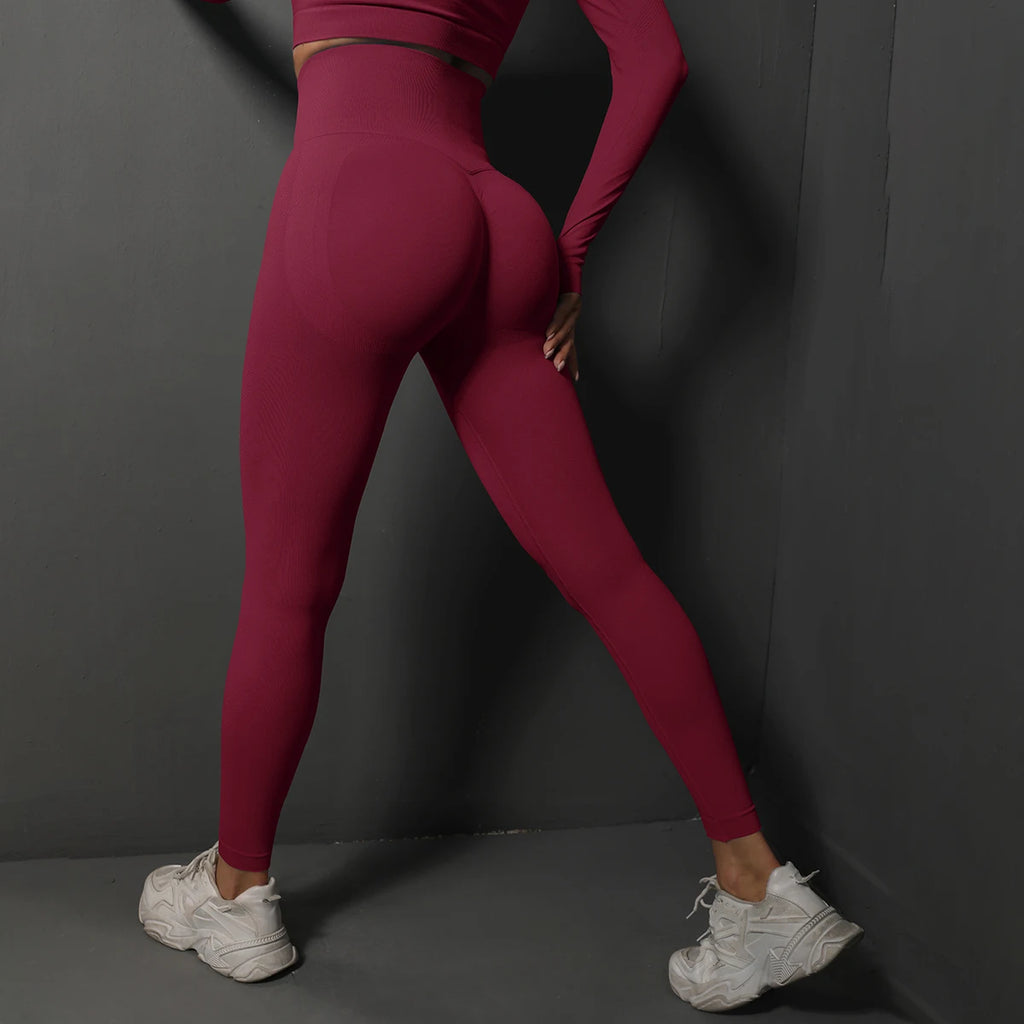 Mallas de gimnasio sin costuras para mujer, pantalones de Yoga sexys de cintura alta, mallas de levantamiento de glúteos, ropa deportiva para mujer, ropa deportiva