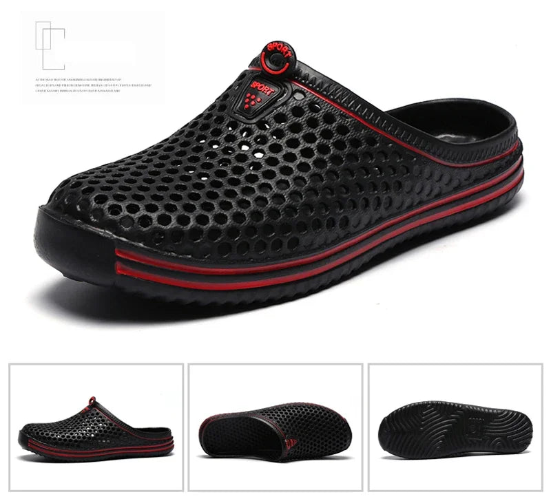 Sandalias cómodas para piscina para hombre, Zapatos de playa al aire libre de verano, zuecos de jardín sin cordones, zapatillas informales para ducha de agua, Zapatos Unisex