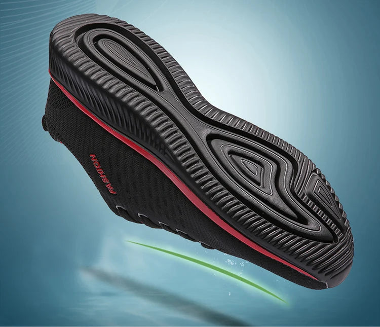 Zapatos de punto para correr para hombre, zapatillas de deporte informales a la moda para hombre, zapatillas deportivas transpirables atléticas para gimnasio, zapatillas ligeras para correr