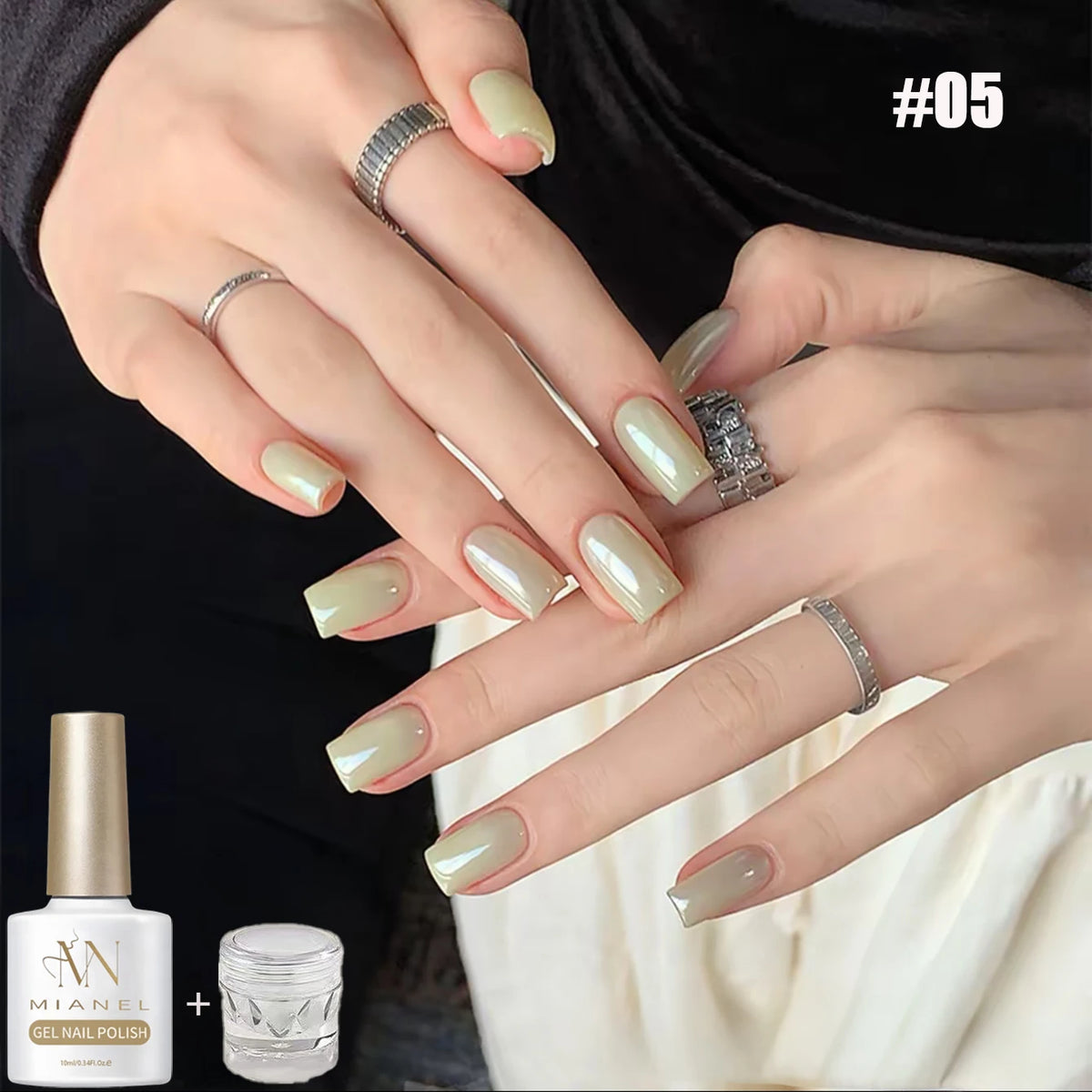 MAINEL 1-12 Uds. Esmalte de Uñas en Gel UV Brillante Nude de Moda, Cosméticos para Uñas, Puntas de Gel para Uñas, Barniz de Uñas