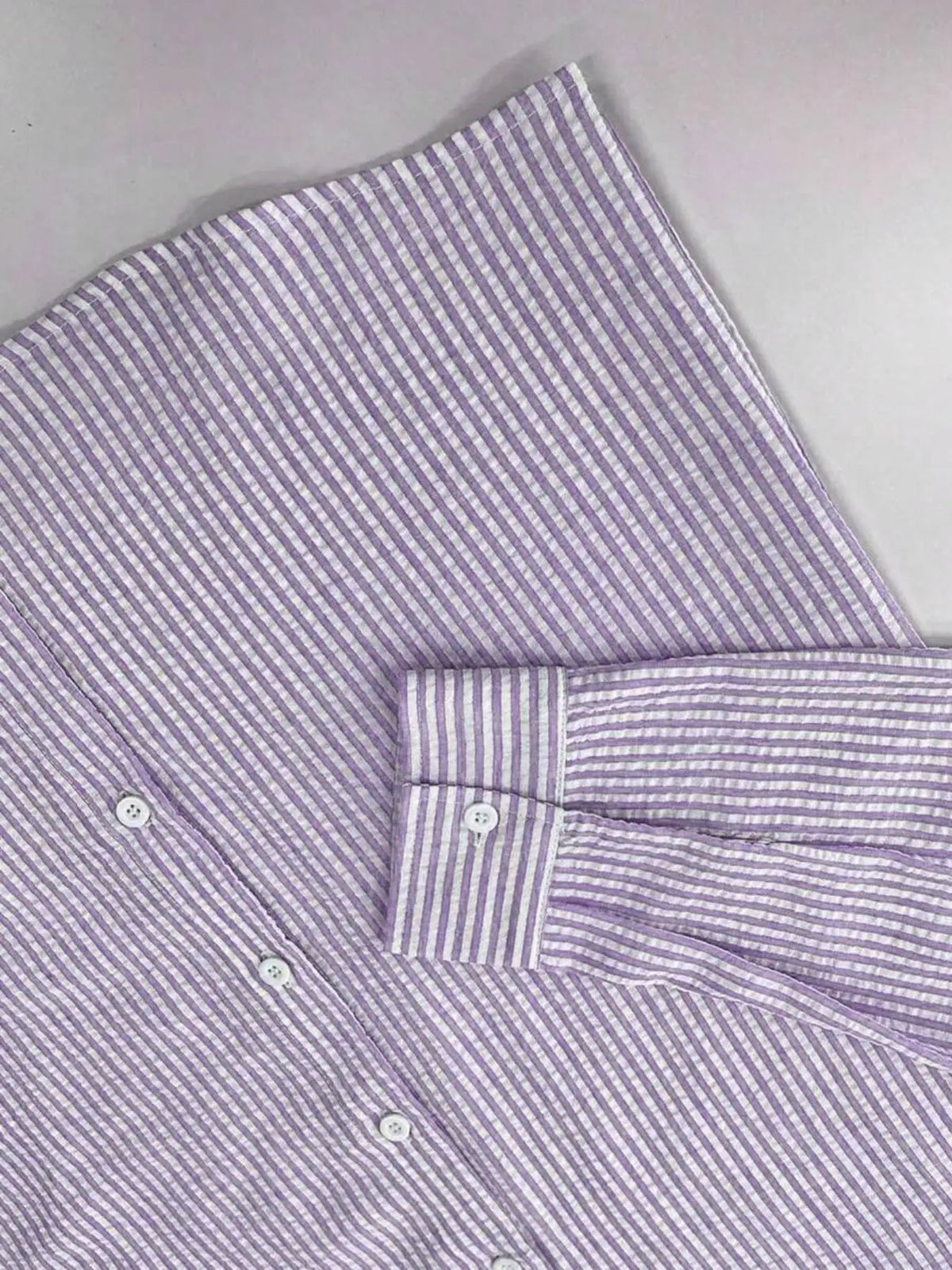 Camisa de Manga Larga a Rayas para Hombre, Corte Holgado, Elegante, Cómoda, Informal, para Todas las Temporadas, Ideal para Actividades al Aire Libre
