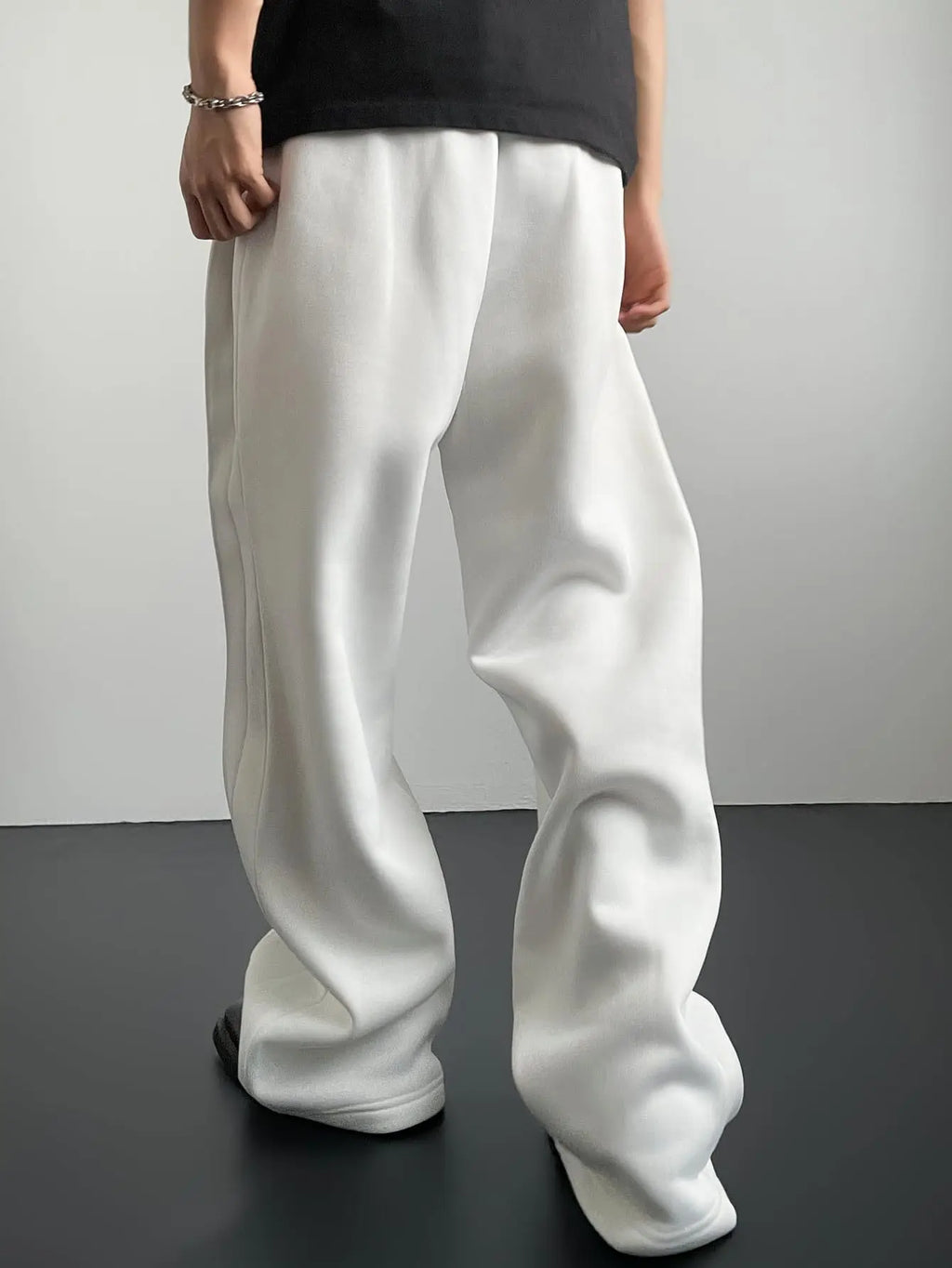 Pantalones de chándal para hombre, Joggers de ajuste recto para deportes y ropa de calle, pantalón informal holgado de gran tamaño con cordón, pantalón largo con múltiples bolsillos para hombre