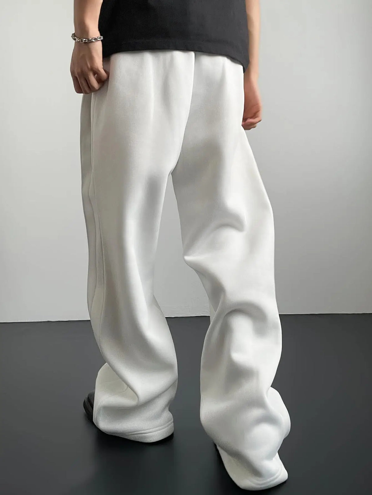 Pantalones de chándal para hombre, Joggers de ajuste recto para deportes y ropa de calle, pantalón informal holgado de gran tamaño con cordón, pantalón largo con múltiples bolsillos para hombre