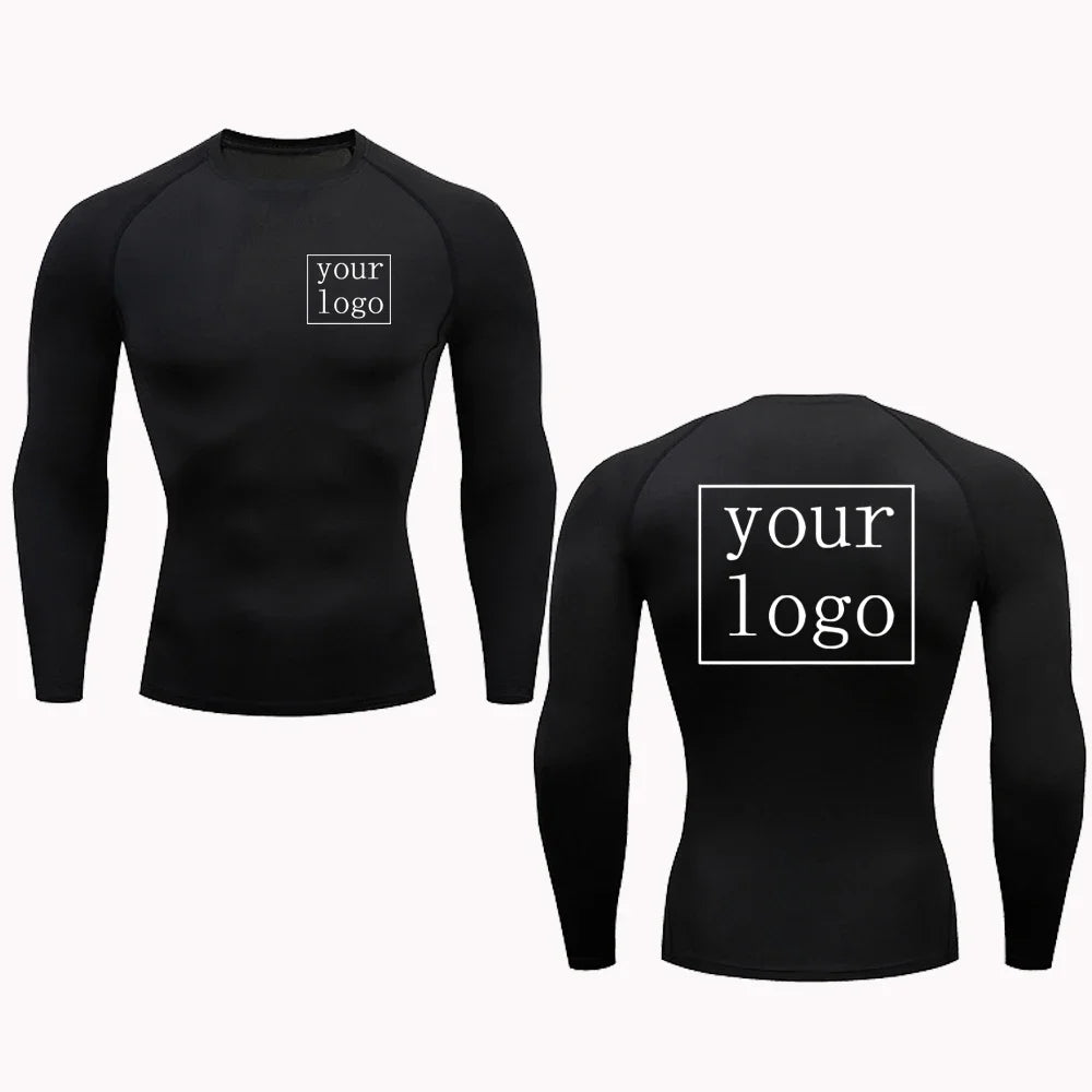 Nueva camiseta de compresión personalizada con logotipo de tu diseño, camisetas con estampado de diseño Original para hombres y mujeres, camiseta de secado rápido para correr, entrenamiento, gimnasio