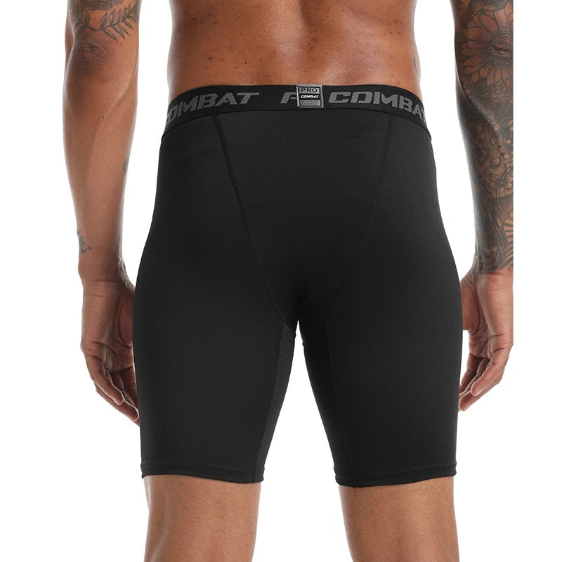 Leggings deportivos para hombre, pantalones cortos, secado rápido, elásticos, para fitness, correr, atletismo, entrenamiento de baloncesto, compresión