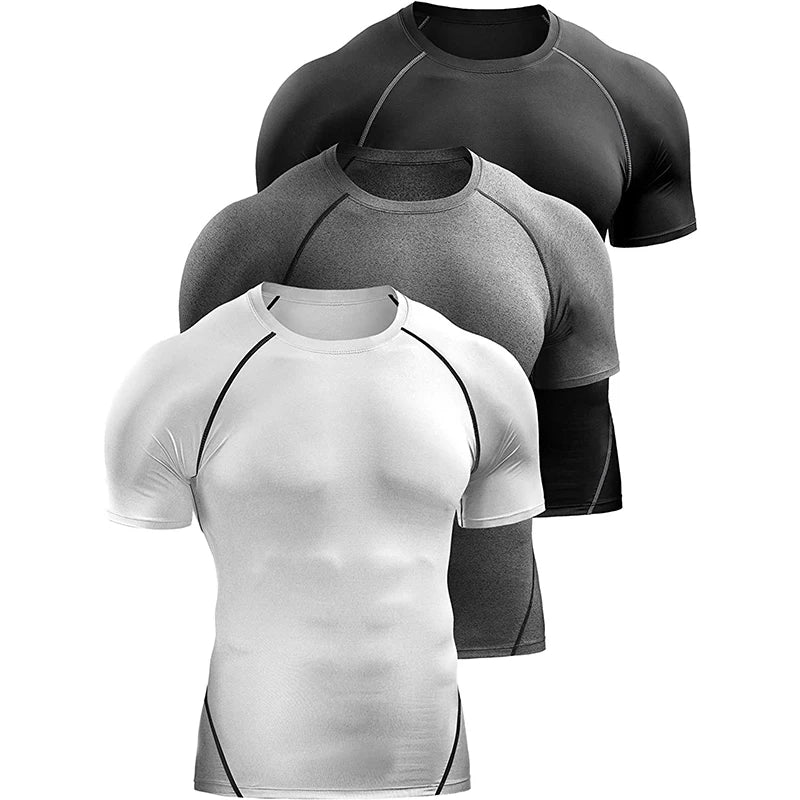 Camiseta de Compresión Hombre – Running, Gym & Fitness
