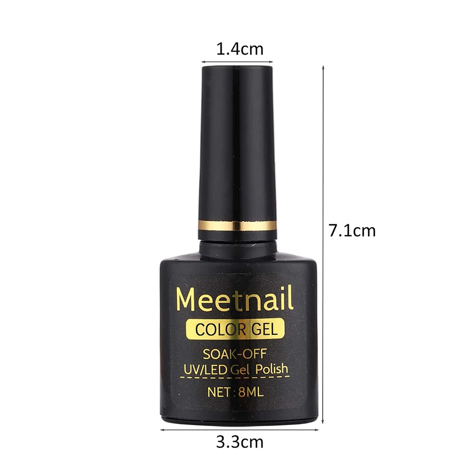 Juego de esmaltes de uñas en Gel, color blanco y negro, 8Ml, semipermanente, barniz LED UV, herramientas de manicura, diseño DIY, laca para manicura, 2 uds.