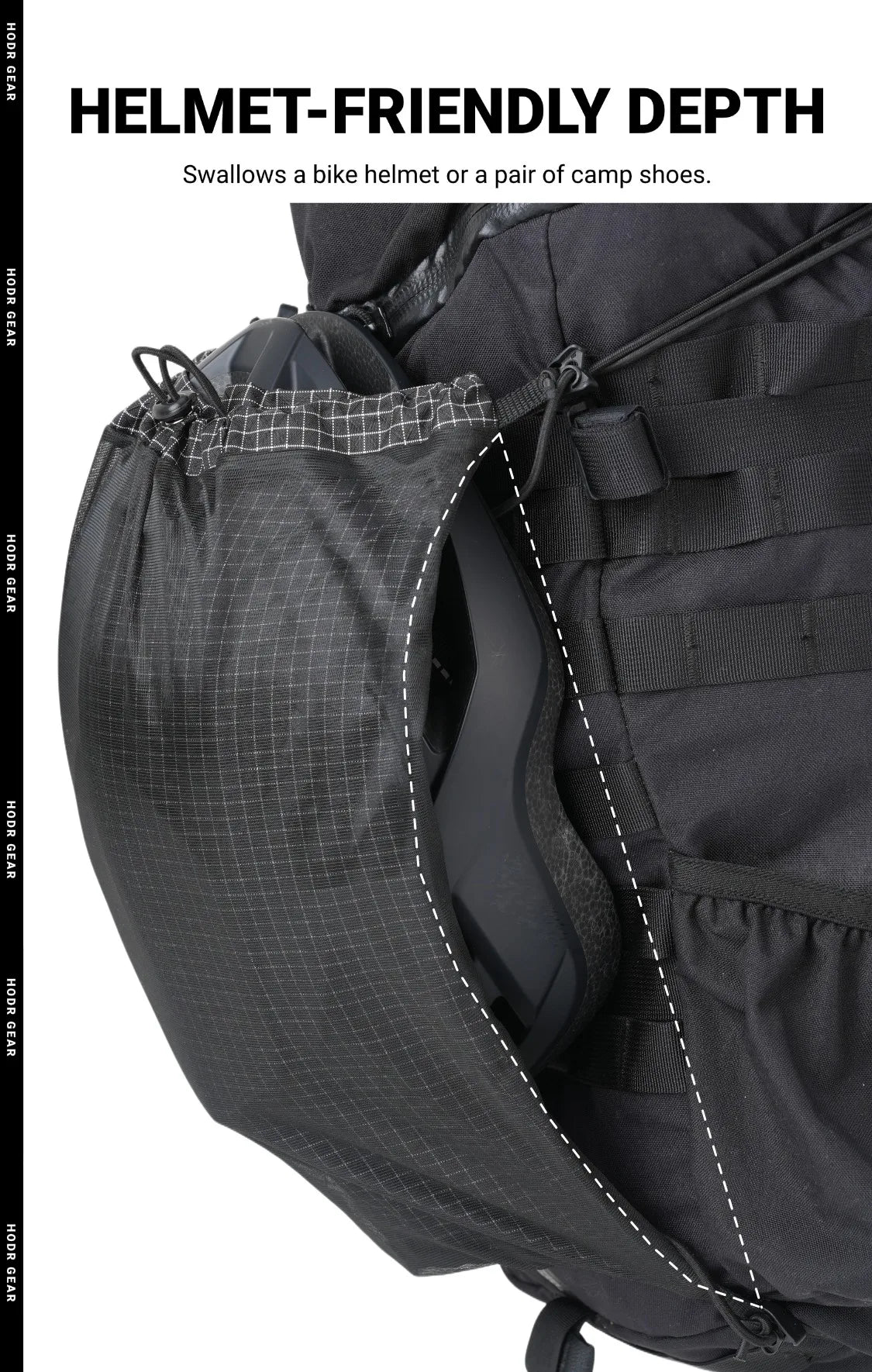 [HODRGEAR] Mochila Modular Kangaroo Pouch Expandible 6L Ultraligera 58g Gridstop para Senderismo y Trekking UL Gear Beaver Tail