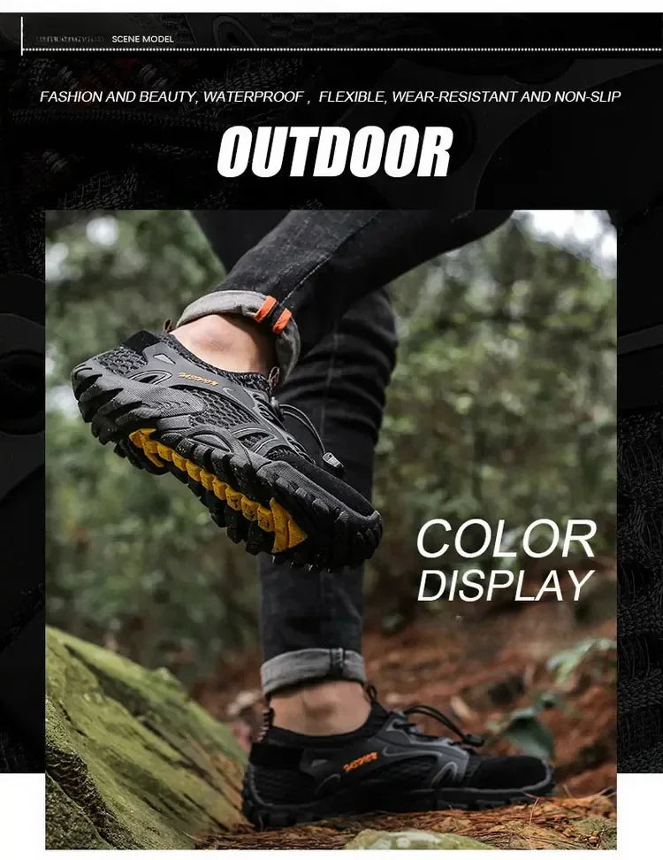 Zapatos resistentes al desgaste para Hombre, zapatillas de senderismo, Jogging, Trekking, rápido, al aire libre, Invierno, antideslizantes