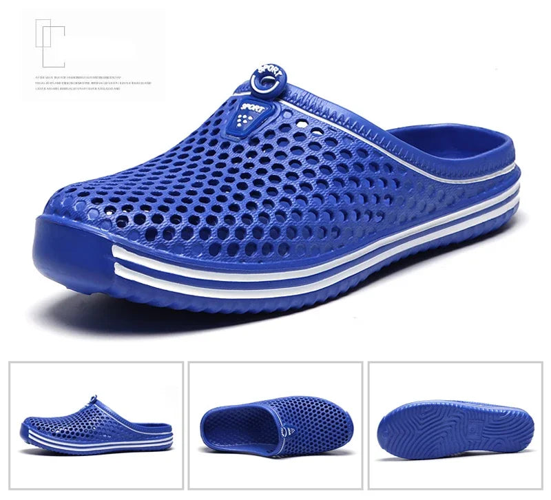 Sandalias cómodas para piscina para hombre, Zapatos de playa al aire libre de verano, zuecos de jardín sin cordones, zapatillas informales para ducha de agua, Zapatos Unisex